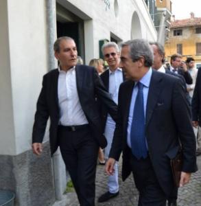 Verdura con gli on. Sozzani e Gasparri nel corso della campagna elettorale del 2014